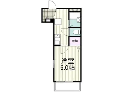 サニーサイド希望が丘(1K/1階)の間取り写真