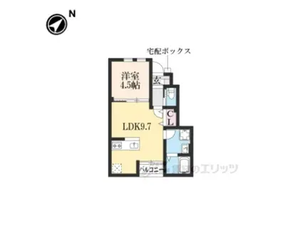 ラフォーレハウス1(1LDK/1階)の間取り写真