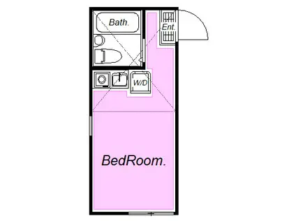 ユナイト新横浜トーマス・グラバー(ワンルーム/1階)の間取り写真