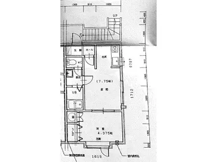 コーポラトゥール(1DK/2階)の間取り写真