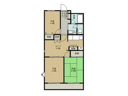 メゾン・フロール(3LDK/1階)の間取り写真