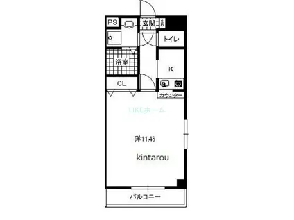 ブランドールヒルズ幕張202(1K/2階)の間取り写真