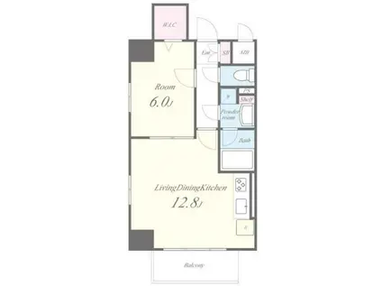 グランククナ(1LDK/6階)の間取り写真