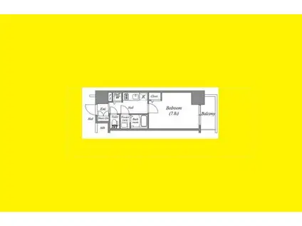 メインステージ大阪ノースGATEI(1K/9階)の間取り写真