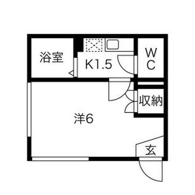 静岡鉄道静岡清水線 新静岡駅 徒歩15分 5階建 築31年(1K/2階)の間取り写真