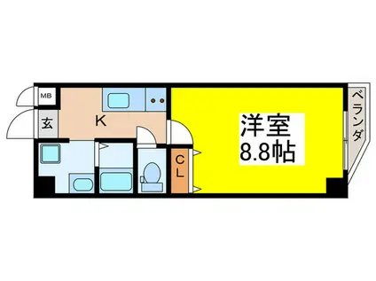 STパレス大阪福島(1K/5階)の間取り写真