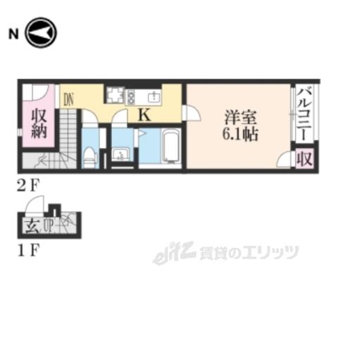 クレイノ聡(1K/2階)の間取り写真
