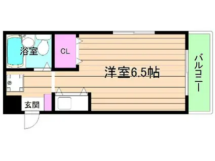 デ・リード田辺駅前(ワンルーム/3階)の間取り写真