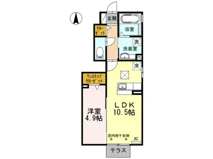 エクセレンテ(1LDK/1階)の間取り写真