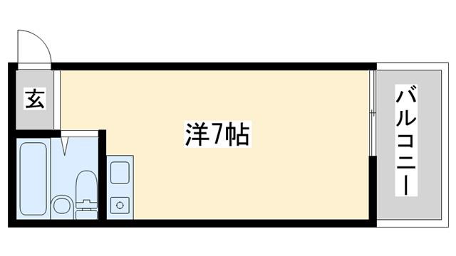 サンパレス神爪(ワンルーム/2階)の間取り写真