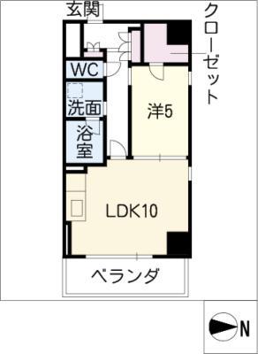 MARCHE V(1LDK/3階)の間取り写真