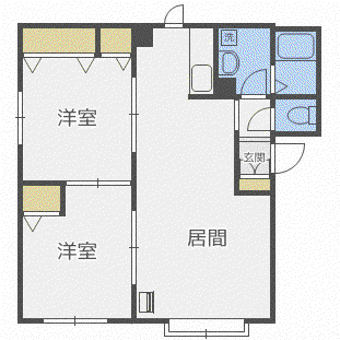 セレッソ栄通I(2LDK/1階)の間取り写真