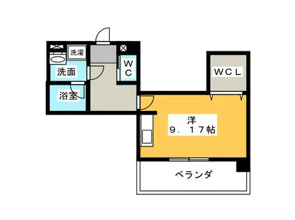 CITY TERRACE車町(ワンルーム/8階)の間取り写真