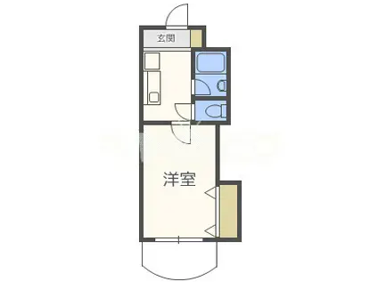 ノルデンハイムリバーサイド天神橋(1K/8階)の間取り写真