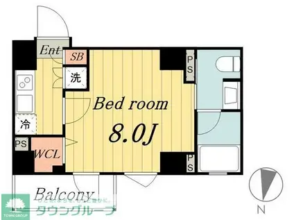 レオーネ亀有(1K/3階)の間取り写真