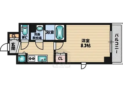 MDI.J ESAKA COURT(1K/10階)の間取り写真