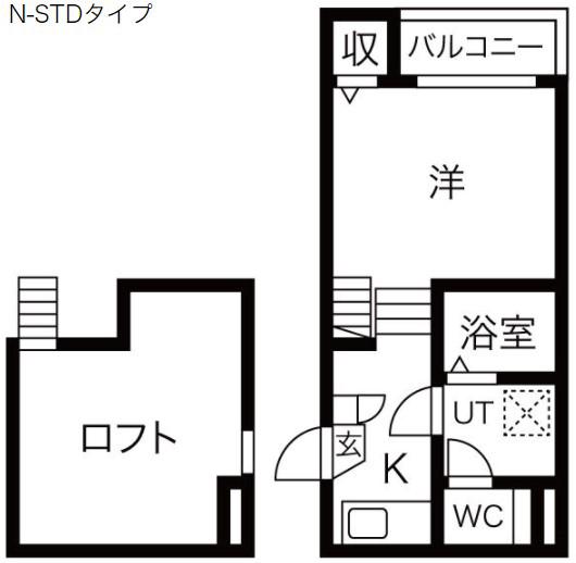 BELLE DEMEURE(1K/1階)の間取り写真
