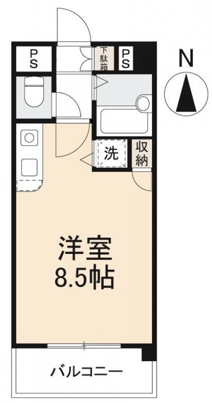 アルソリエート高松(ワンルーム/2階)の間取り写真