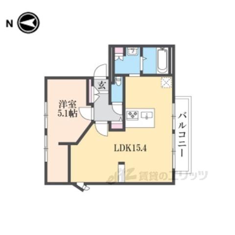 サンテラス長浜七番館(1LDK/2階)の間取り写真
