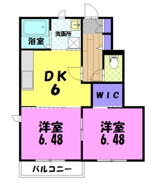 ブランシェタウン C(1LDK/1階)の間取り写真