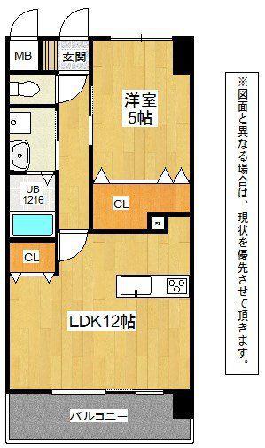 メディプラカーサ(1LDK/6階)の間取り写真