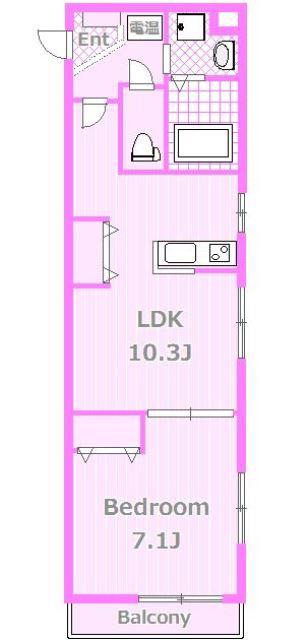 コーポウィステリアツー(1LDK/3階)の間取り写真