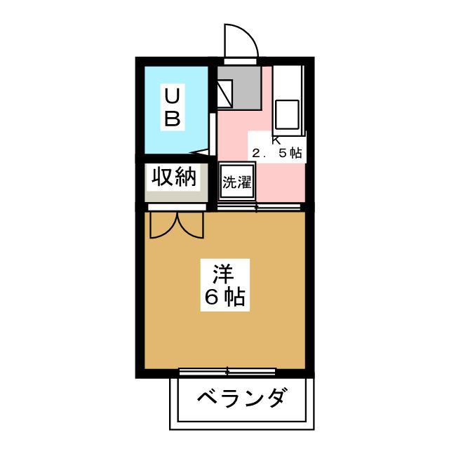 第5フジタケグランデュールA(1K/2階)の間取り写真