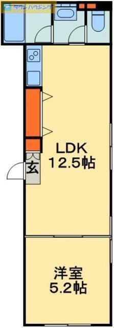 ローズレジデンス千葉アネックス(1LDK/1階)の間取り写真