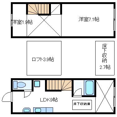 エスパシオ デル アモール(1LDK/1階)の間取り写真