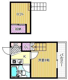 ヨーロピアン22番館(1K/1階)の間取り写真