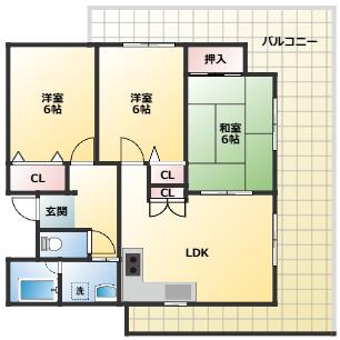 インペリアルカーサ(3LDK/7階)の間取り写真