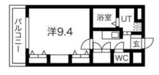 リンデン東薬院(1K/6階)の間取り写真