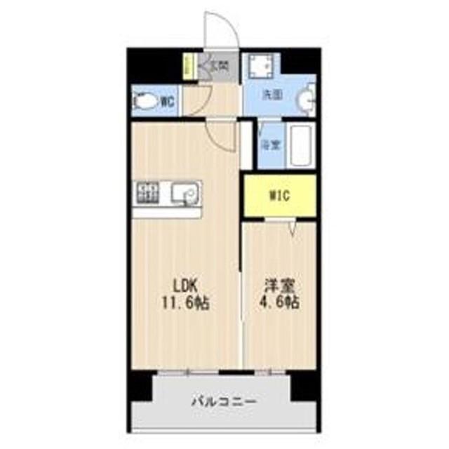 LIBTH菊陽227(1LDK/6階)の間取り写真