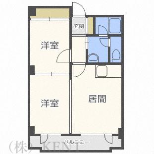 コージーホームズ65(2LDK/4階)の間取り写真