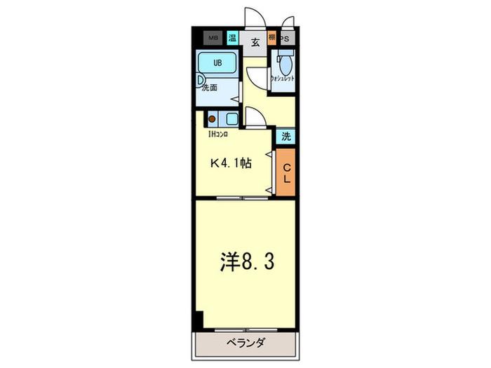 AUBE918(1K/6階)の間取り写真