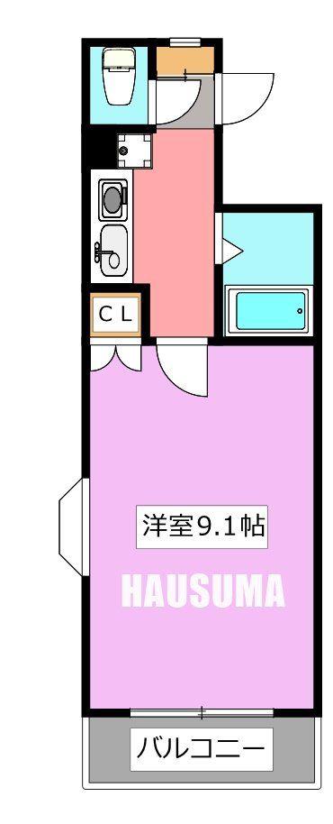 ドミール板橋本町(1K/3階)の間取り写真
