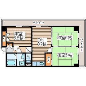パレス上杉(3DK/8階)の間取り写真