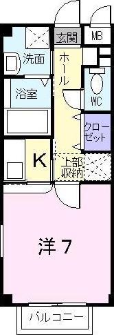 ストラーダ 385(1K/1階)の間取り写真
