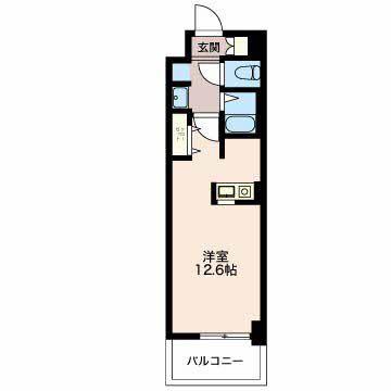 LASANTE鵜の森(ワンルーム/7階)の間取り写真