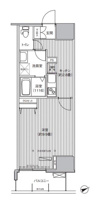 アクシス池袋(1K/12階)の間取り写真