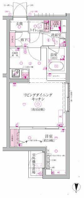 ベルシードステアー東日暮里II(1LDK/3階)の間取り写真