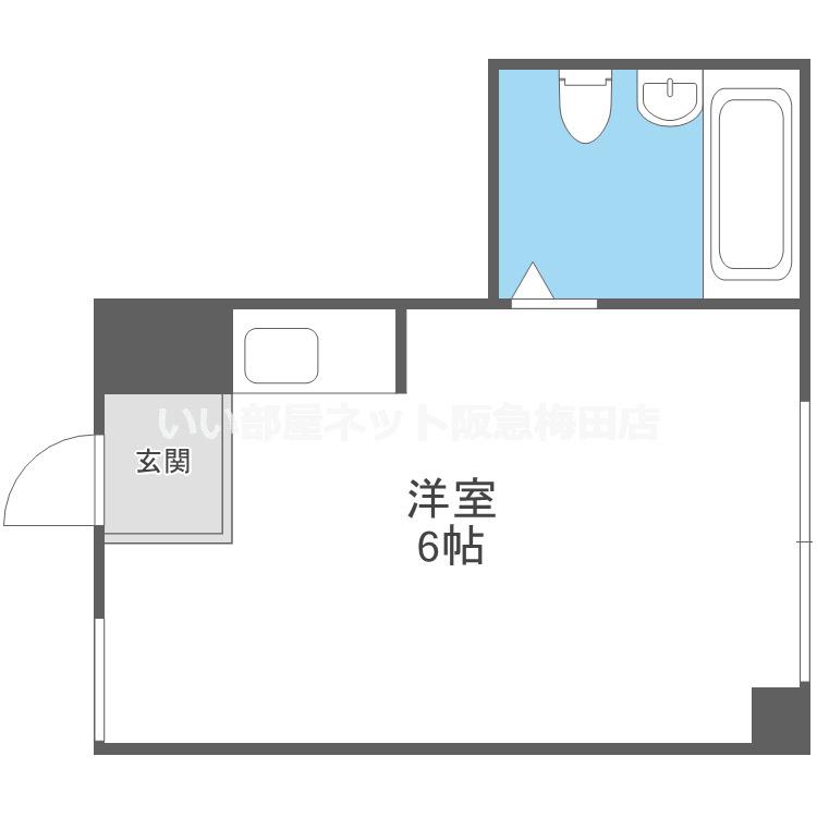 カムネス経大前(ワンルーム/2階)の間取り写真