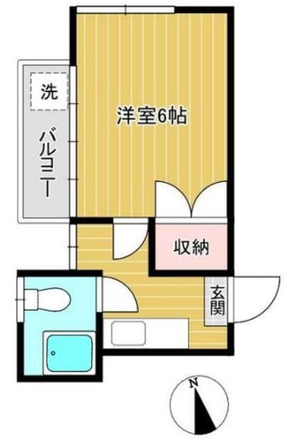 桃井ハイツ(1K/2階)の間取り写真