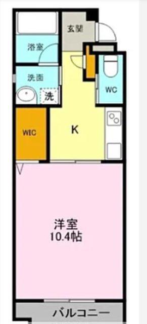 シーステージ本通(1K/4階)の間取り写真