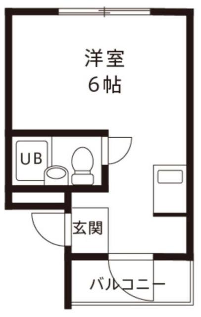 フレグランス八王子(ワンルーム/3階)の間取り写真