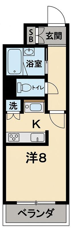 WILL OLYMPIA金沢八景(ワンルーム/4階)の間取り写真