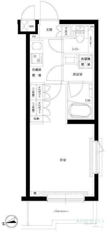 ルーブル高島平弐番館(1K/4階)の間取り写真