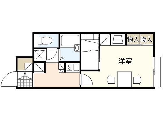 レオパレスヴェルソー(1K/1階)の間取り写真