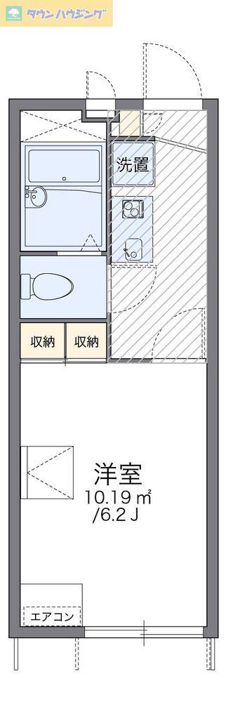 レオパレス昴555F(1K/1階)の間取り写真