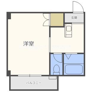 ラトゥール守口II(1K/3階)の間取り写真